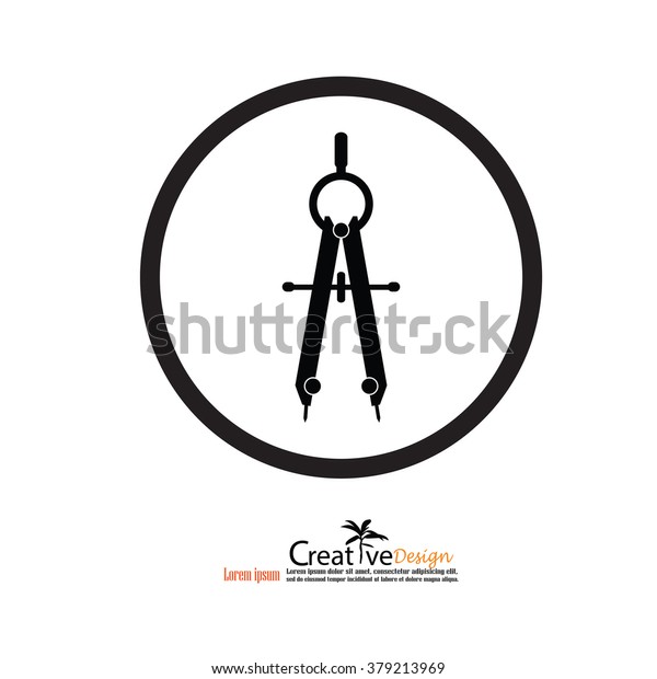 compass. Drawing compass.compass icon
black and white. vector
illustration

