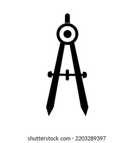 icono de dibujo de brújula con diseño simple