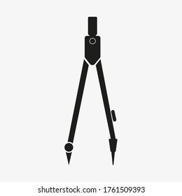 Logo del dibujo de la brújula. Negro sobre fondo blanco