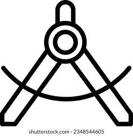 Compass Drawing Measure Outline Icon