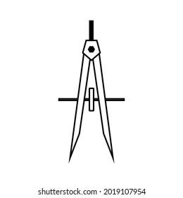 dibujo de brújula en fondo blanco, ilustración vectorial