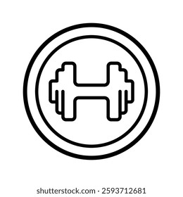 Compass dumbbell icon fitness design vector  illustration