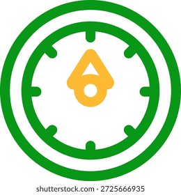 Kompass duotone Stil Symbol Design