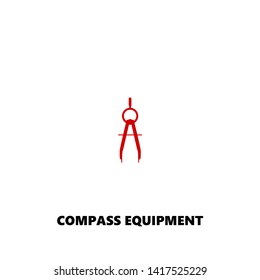 compass equipment icon. compass equipment vector design. sign design. red color