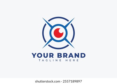 Compass and Eye Navigation Logo Symbol Design Element