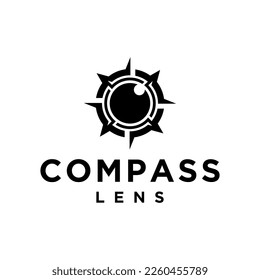 Compass Eye Travel Direction Logo Template