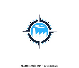 Compass Factory Icon Logo Design Element