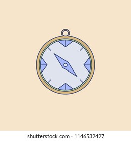 compass field outline icon. Element of outdoor recreation icon for mobile concept and web apps. Field outline compass icon can be used for web and mobile