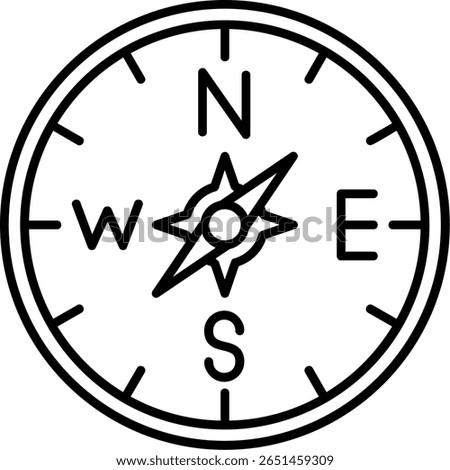 Compass Filled Style Icon Design
