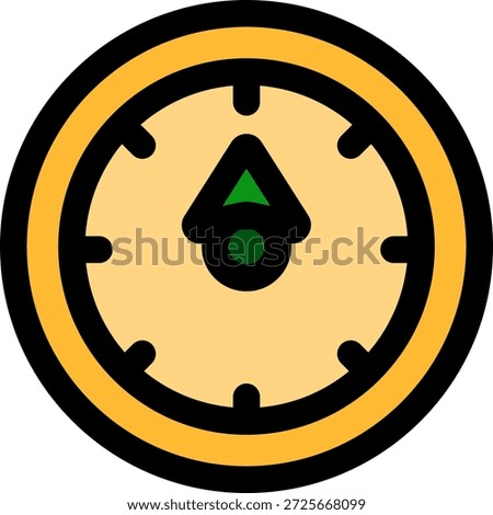 compass filled style icon design