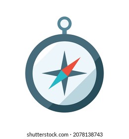 compass flat clipart vector illustration