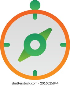 Compass Flat Gradient Vector Icon Design
