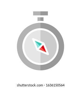 Compass flat icon design vector illustration