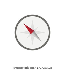 Compass flat icon isolated on white background. Vector illustration. Eps 10