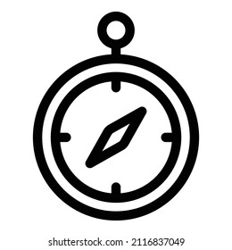 Compass Flat Icon Isolated On White Background
