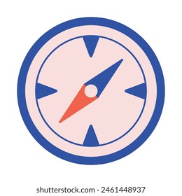 Compass flat icon, travelling concept. Vector illustration isolated on white background. Element for print, banner, card, brochure, logo.