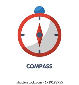 Compass flat icon vector design illustration on white background eps.10