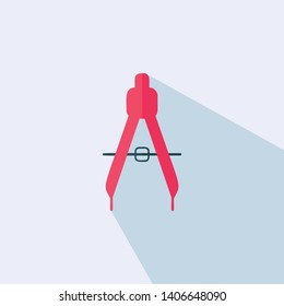 Compass flat icon vector illustration