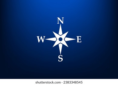 Compass flat icon. Vector illustration EPS.