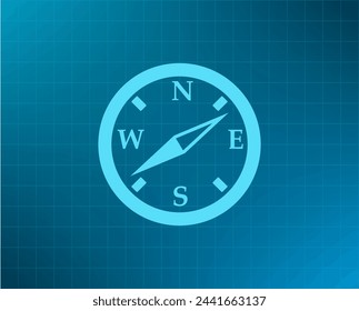 Compass flat icon. Vector illustration EPS.
