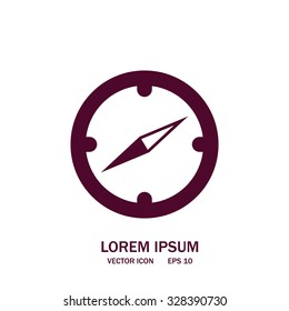 Compass flat icon. Vector illustration EPS.