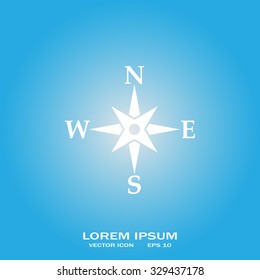 Compass flat icon. Vector illustration EPS.