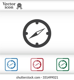 Compass flat icon. Vector illustration EPS.