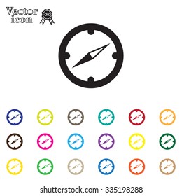 Compass flat icon. Vector illustration EPS.