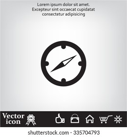 Compass flat icon. Vector illustration EPS.