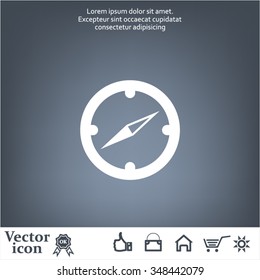 Compass flat icon. Vector illustration EPS.