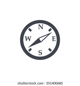 Compass flat icon. Vector illustration EPS.
