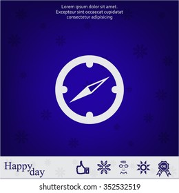 Compass flat icon. Vector illustration EPS.