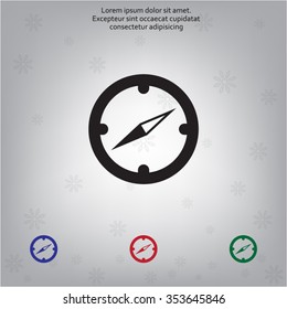 Compass flat icon. Vector illustration EPS.
