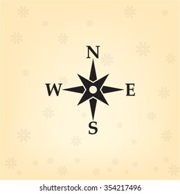 Compass flat icon. Vector illustration EPS.