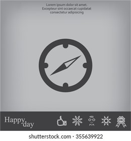 Compass flat icon. Vector illustration EPS.