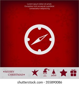 Compass flat icon. Vector illustration EPS.