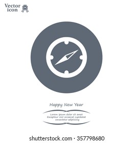 Compass flat icon. Vector illustration EPS.