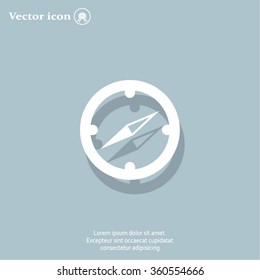 Compass flat icon. Vector illustration EPS.