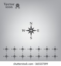 Compass flat icon. Vector illustration EPS.