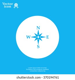 Compass flat icon. Vector illustration EPS.