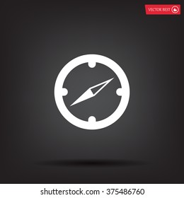 Compass flat icon. Vector illustration EPS.