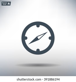 Compass flat icon. Vector illustration EPS.