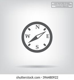 Compass flat icon. Vector illustration EPS.