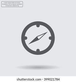Compass flat icon. Vector illustration EPS.