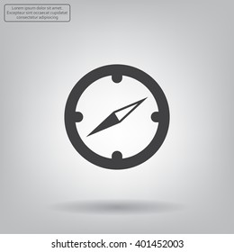 Compass flat icon. Vector illustration EPS.