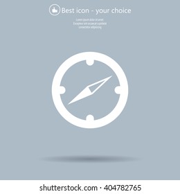 Compass flat icon. Vector illustration EPS.