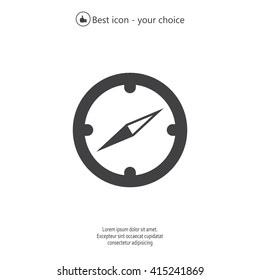 Compass flat icon. Vector illustration EPS.