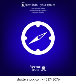 Compass flat icon. Vector illustration EPS.