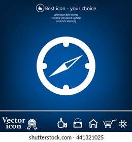 Compass flat icon. Vector illustration EPS.
