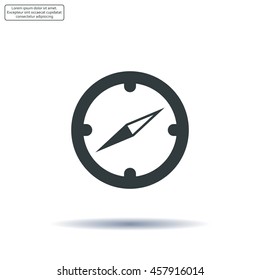 Compass flat icon. Vector illustration EPS.